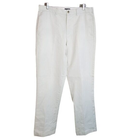 Lands End Womens Size 34 Long Tan Solid Chino Pants - Picture 1 of 9